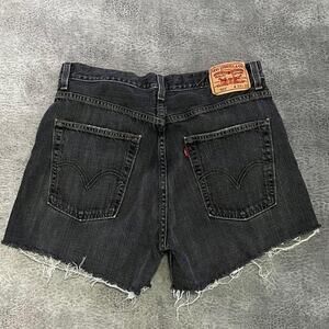 Levis distressed denim shorts